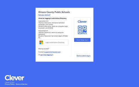 Elmore County Public Schools - Clever | Log in