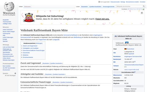Volksbank Raiffeisenbank Bayern Mitte – Wikipedia