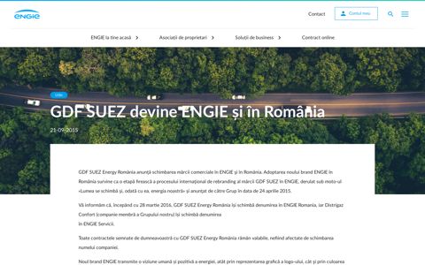 GDF SUEZ devine ENGIE și în România | ENGIE