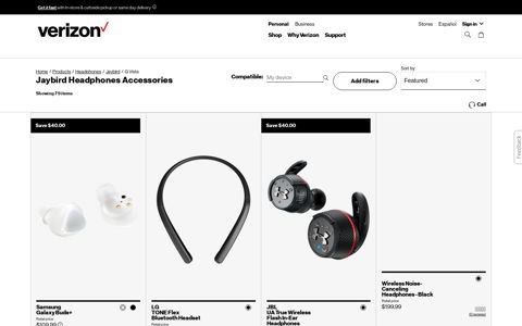 Jaybird Compatible Headphones | Verizon