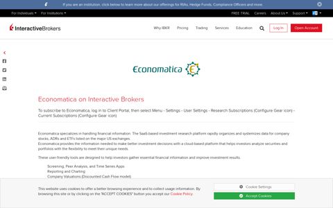 Economatica Research | Interactive Brokers LLC