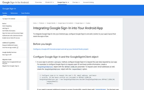 Integrating Google Sign-In into Your Android App