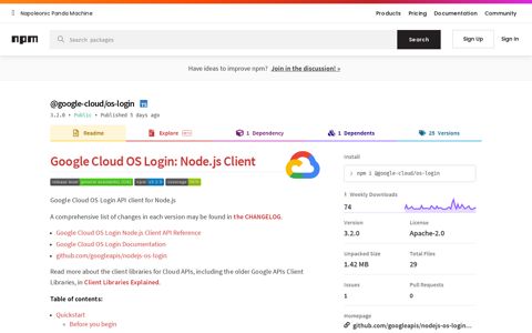 @google-cloud/os-login - npm