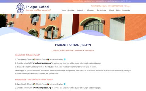 Parent Guidelines | Parent Portal ... - Father Agnel School Noida