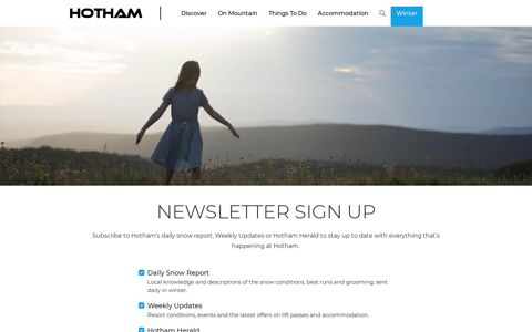 Newsletter Sign Up - Summer | Hotham Alpine Resort