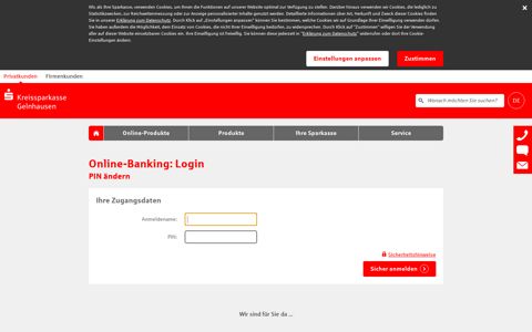 Online-Banking: Login - Kreissparkasse Gelnhausen