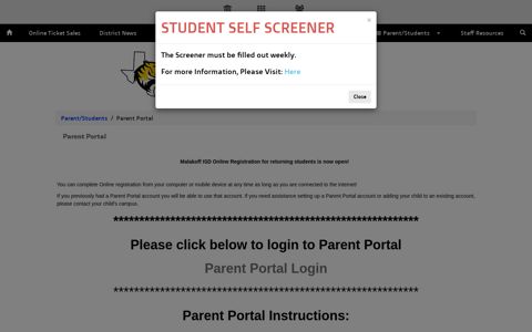 Parent Portal - Malakoff ISD