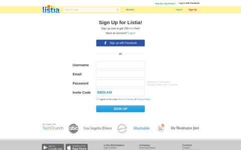 Sign Up for Listia!