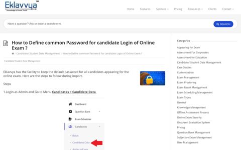 How to Define common Password for candidate Login of ...