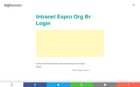▷ Intranet Espro Org Br Login - Loginacesso.net