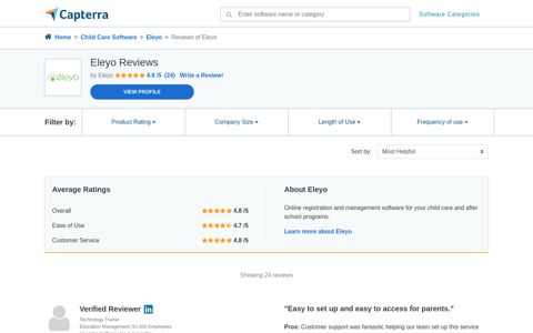 Eleyo Reviews from Verified Users - Capterra UK 2020