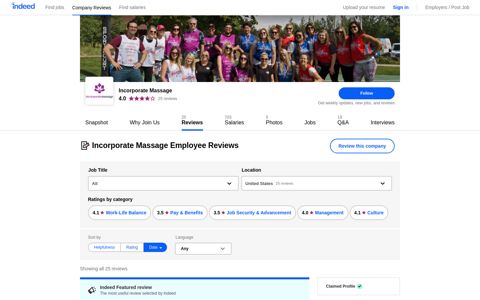 Working at Incorporate Massage: Employee Reviews | Indeed ...