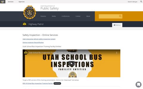 Safety Inspection – Online Services | DPS – Highway Patrol