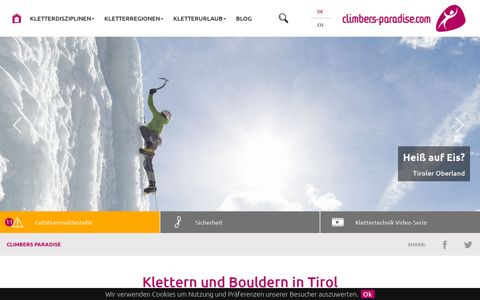 Klettern und Bouldern in Tirol | Climbers Paradise Tirol