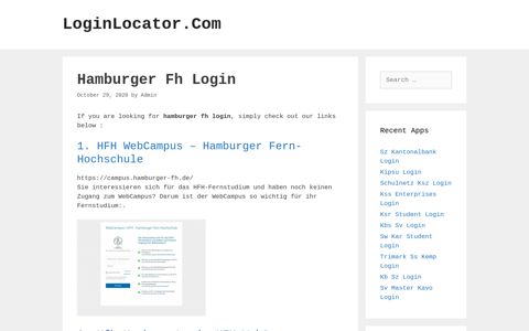 Hamburger Fh Login - LoginLocator.Com