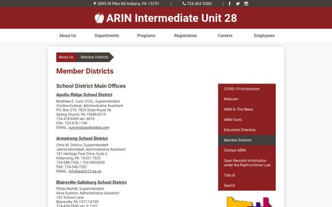 Member Districts – About Us – ARIN IU28