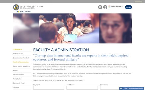 Faculty & Administration - The International School of ... - ISKL
