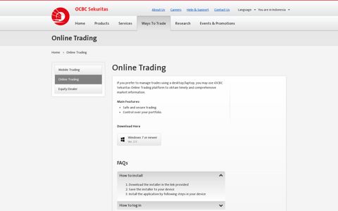 Online Trading - OCBC Sekuritas