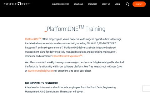 Single Digits' Software Platform Training - Single Digits