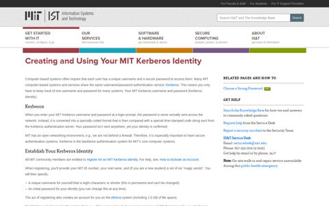 Creating and Using Your MIT Kerberos Identity | Information ...