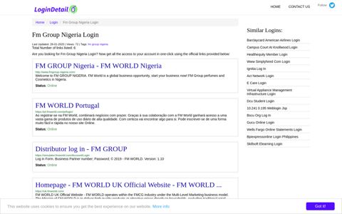 Fm Group Nigeria Login - LoginDetail