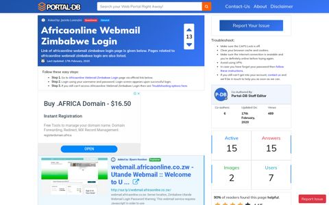 Africaonline Webmail Zimbabwe Login - Portal-DB.live