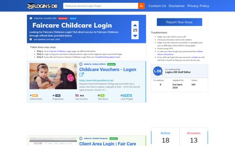 Faircare Childcare Login - Logins-DB