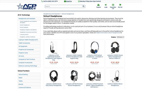 School Headphones - ACP Direct
