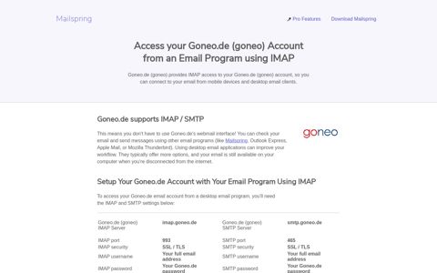How to access your Goneo.de (goneo) email account using ...
