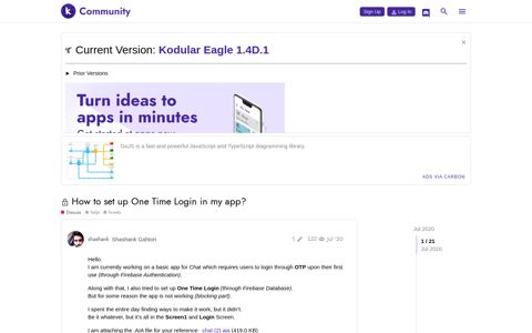 How to set up One Time Login in my app? - Discuss - Kodular ...