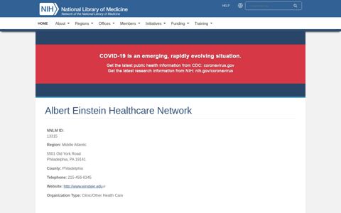 Albert Einstein Healthcare Network | NNLM