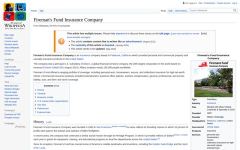 Fireman's Fund Insurance Company - Wikipedia