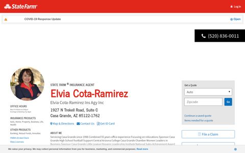 State Farm Insurance Agent Elvia Cota-Ramirez in Casa ...
