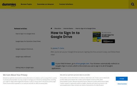 How to Sign In to Google Drive - dummies