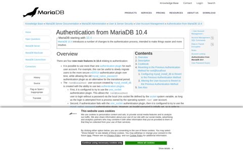 Authentication from MariaDB 10.4 - MariaDB Knowledge Base