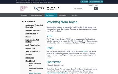Working from home | Falmouth Exeter Plus