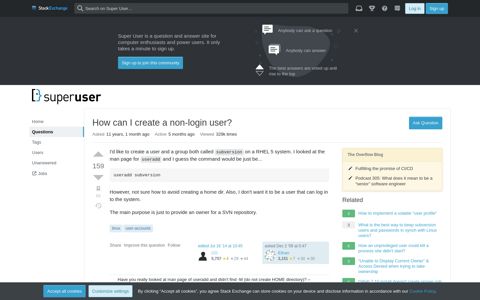 How can I create a non-login user? - Super User