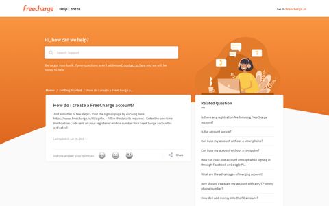 How do I create a FreeCharge account? - Support