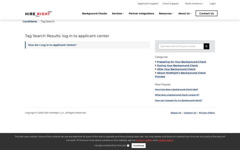 Tag Search Results: log in to applicant center | HireRight