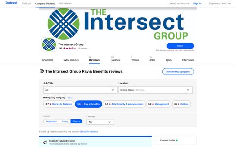 Working at The Intersect Group: Employee Reviews about Pay ...