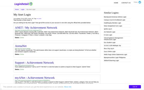 My Anet Login ANET / My Achievement Network - http://www ...