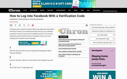 How to Log into Facebook With a Verification Code