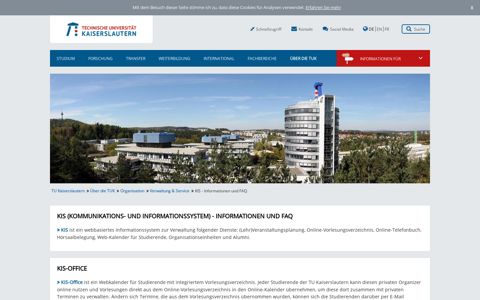 KIS - Informationen und FAQ - TU Kaiserslautern