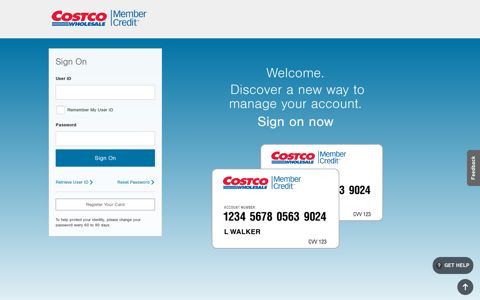 Costco Member Credit: Log In or Apply