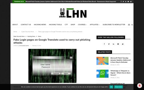 Fake Login pages on Google Translate used to carry out ...