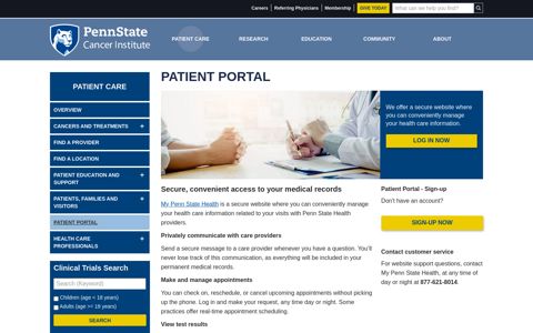 Patient Portal - Penn State Cancer Institute