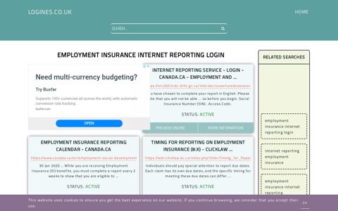 employment insurance internet reporting login - General ...