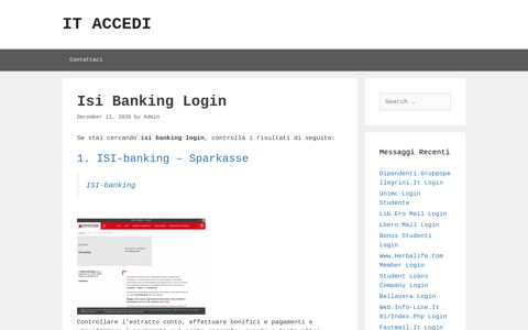 Isi Banking Login - ItAccedi