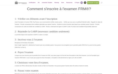 FRM exam registration - Top Finance