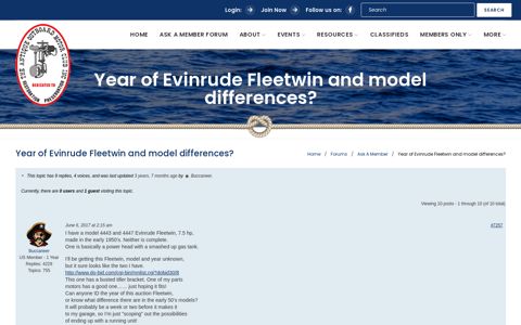 Year of Evinrude Fleetwin and model differences? – Antique ...
